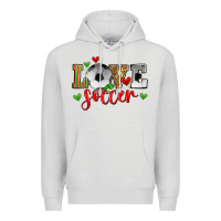 Dove Grey love soccer Premium Hoodie - Zillion Design Studio