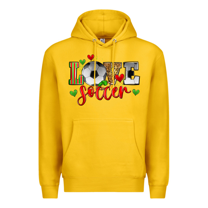 Love Soccer Premium Hoodie by Zillion Design Studio | Teevron