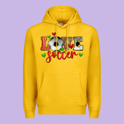 Love Soccer Premium Hoodie Designed By Zillion Design Studio