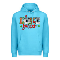Ocean Blue love soccer Premium Hoodie - Zillion Design Studio