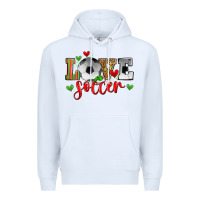 White love soccer Premium Hoodie - Zillion Design Studio