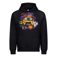 Black Halloween School Bus Urban Hoodie - texasbilliewilder