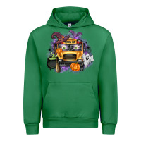 Emerald Halloween School Bus Urban Hoodie - texasbilliewilder