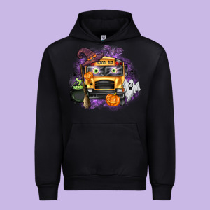 Halloween School Bus Urban Hoodie Designed By Texasbilliewilder