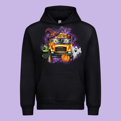 Halloween School Bus Urban Hoodie Designed By Texasbilliewilder