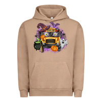Pigment Burro Halloween School Bus Urban Hoodie - texasbilliewilder