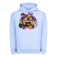 Pigment Grape Ice Halloween School Bus Urban Hoodie - texasbilliewilder