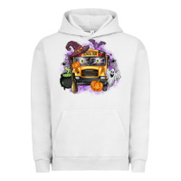 Pigment Lunar Rock Halloween School Bus Urban Hoodie - texasbilliewilder