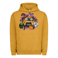 Pigment Peanut Butter Halloween School Bus Urban Hoodie - texasbilliewilder