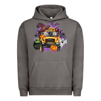 Pigment Tornado Halloween School Bus Urban Hoodie - texasbilliewilder