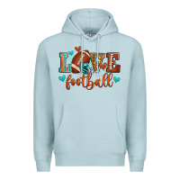 Blue Mist love football Premium Hoodie - Zillion Design Studio