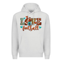Dove Grey love football Premium Hoodie - Zillion Design Studio