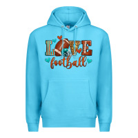 Ocean Blue love football Premium Hoodie - Zillion Design Studio