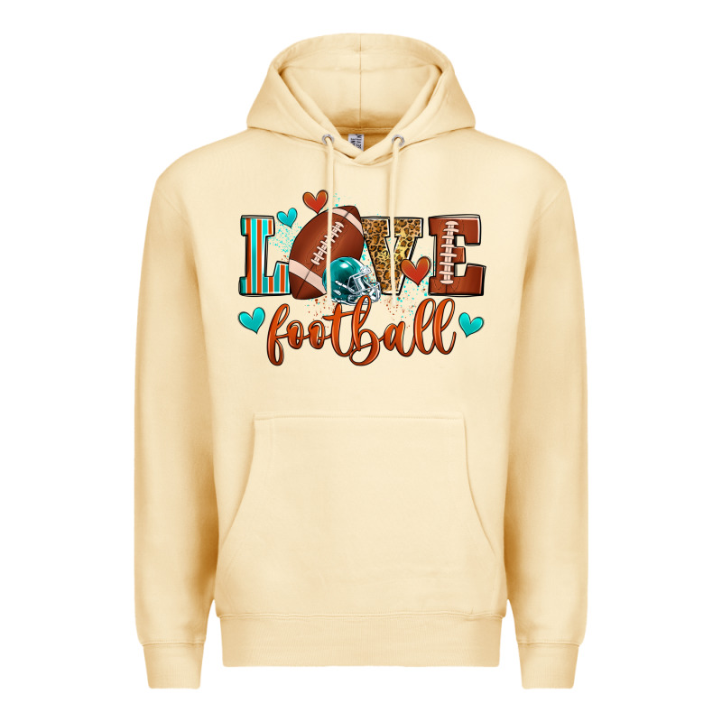 Love Football Premium Hoodie by Zillion Design Studio | Teevron