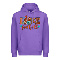 Purple love football Premium Hoodie - Zillion Design Studio