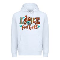 White love football Premium Hoodie - Zillion Design Studio