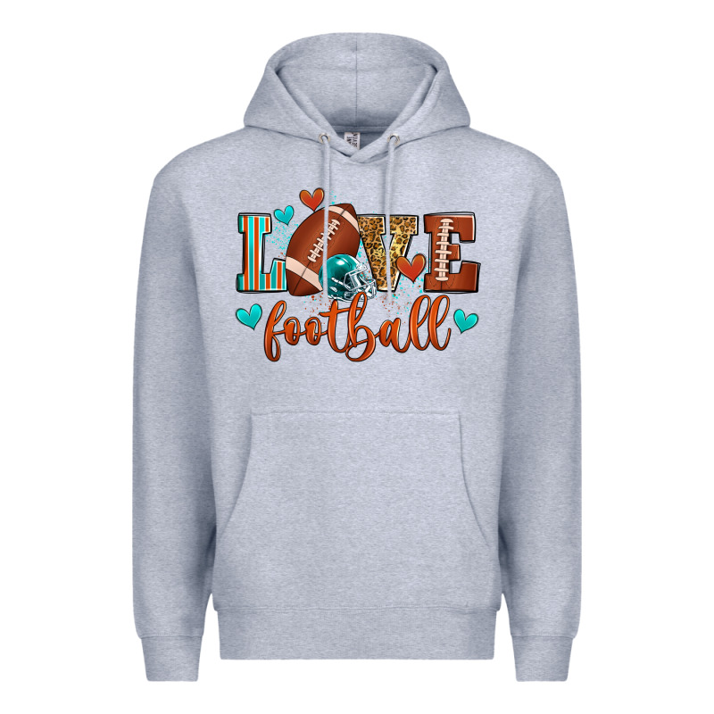 Love Football Premium Hoodie by Zillion Design Studio | Teevron