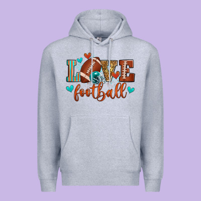 Love Football Premium Hoodie Designed By Zillion Design Studio