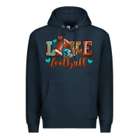 Navy love football Premium Hoodie - Zillion Design Studio