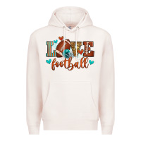 Pale Pink love football Premium Hoodie - Zillion Design Studio
