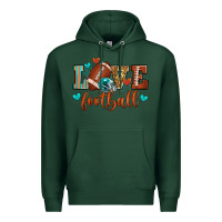 Sports Green love football Premium Hoodie - Zillion Design Studio
