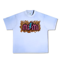 Grape Ice Leopard Mimi Lightning Urban Heavy Tee - RanaPortraitStore