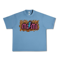 Pebble Blue Leopard Mimi Lightning Urban Heavy Tee - RanaPortraitStore