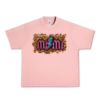 Salmon Leopard Mimi Lightning Urban Heavy Tee - RanaPortraitStore