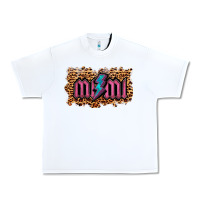 White Leopard Mimi Lightning Urban Heavy Tee - RanaPortraitStore