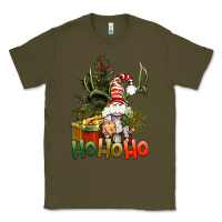 Army Green Ho Ho Ho Christmas Gnome Classic Tee - BundleAndBundleShop