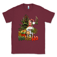 Burgundy Ho Ho Ho Christmas Gnome Classic Tee - BundleAndBundleShop