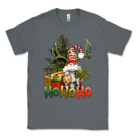 Charcoal Heather Ho Ho Ho Christmas Gnome Classic Tee - BundleAndBundleShop