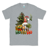 Heather Grey Ho Ho Ho Christmas Gnome Classic Tee - BundleAndBundleShop