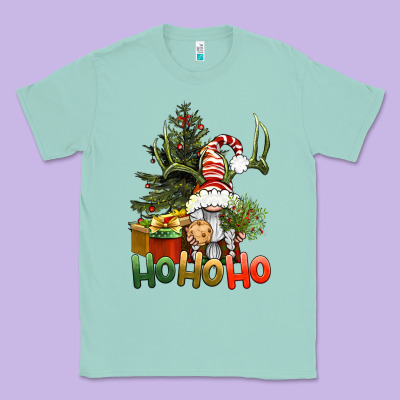 Ho Ho Ho Christmas Gnome Classic Tee Designed By Bundleandbundleshop