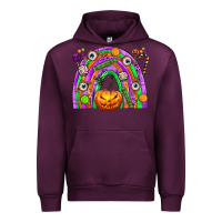 Mauve Wine Halloween Rainbow Urban Hoodie - texasbilliewilder