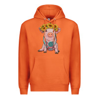 Carrot sunflower pig with gemstone Premium Hoodie - RanaPortraitStore