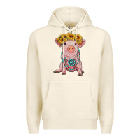 Tofu sunflower pig with gemstone Premium Hoodie - RanaPortraitStore