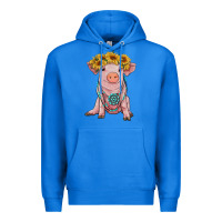 True Royal sunflower pig with gemstone Premium Hoodie - RanaPortraitStore