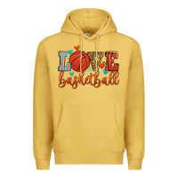 Antique Gold love basketball Premium Hoodie - Zillion Design Studio