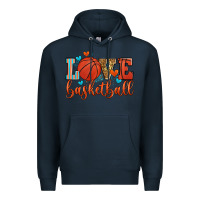 Navy love basketball Premium Hoodie - Zillion Design Studio