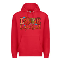 Red love basketball Premium Hoodie - Zillion Design Studio