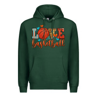 Sports Green love basketball Premium Hoodie - Zillion Design Studio