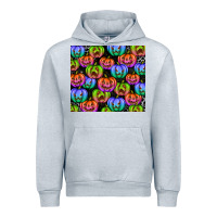 Heather Grey Halloween Pumpkins Urban Hoodie - texasbilliewilder