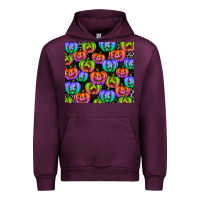 Mauve Wine Halloween Pumpkins Urban Hoodie - texasbilliewilder