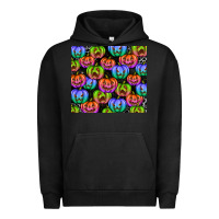 Pigment Black Halloween Pumpkins Urban Hoodie - texasbilliewilder