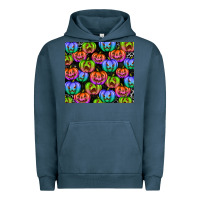 Pigment Midnight Navy Halloween Pumpkins Urban Hoodie - texasbilliewilder