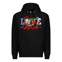 Black love baseball Premium Hoodie - Zillion Design Studio
