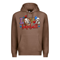 Chestnut love baseball Premium Hoodie - Zillion Design Studio