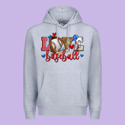 Love Baseball Premium Hoodie Designed By Zillion Design Studio