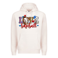 Pale Pink love baseball Premium Hoodie - Zillion Design Studio
